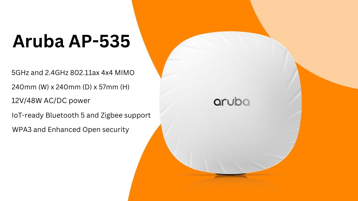 Phát wifi chuyên dụng cấp doanh nghiệp cao cấp Aruba 535 wifi 6 AX