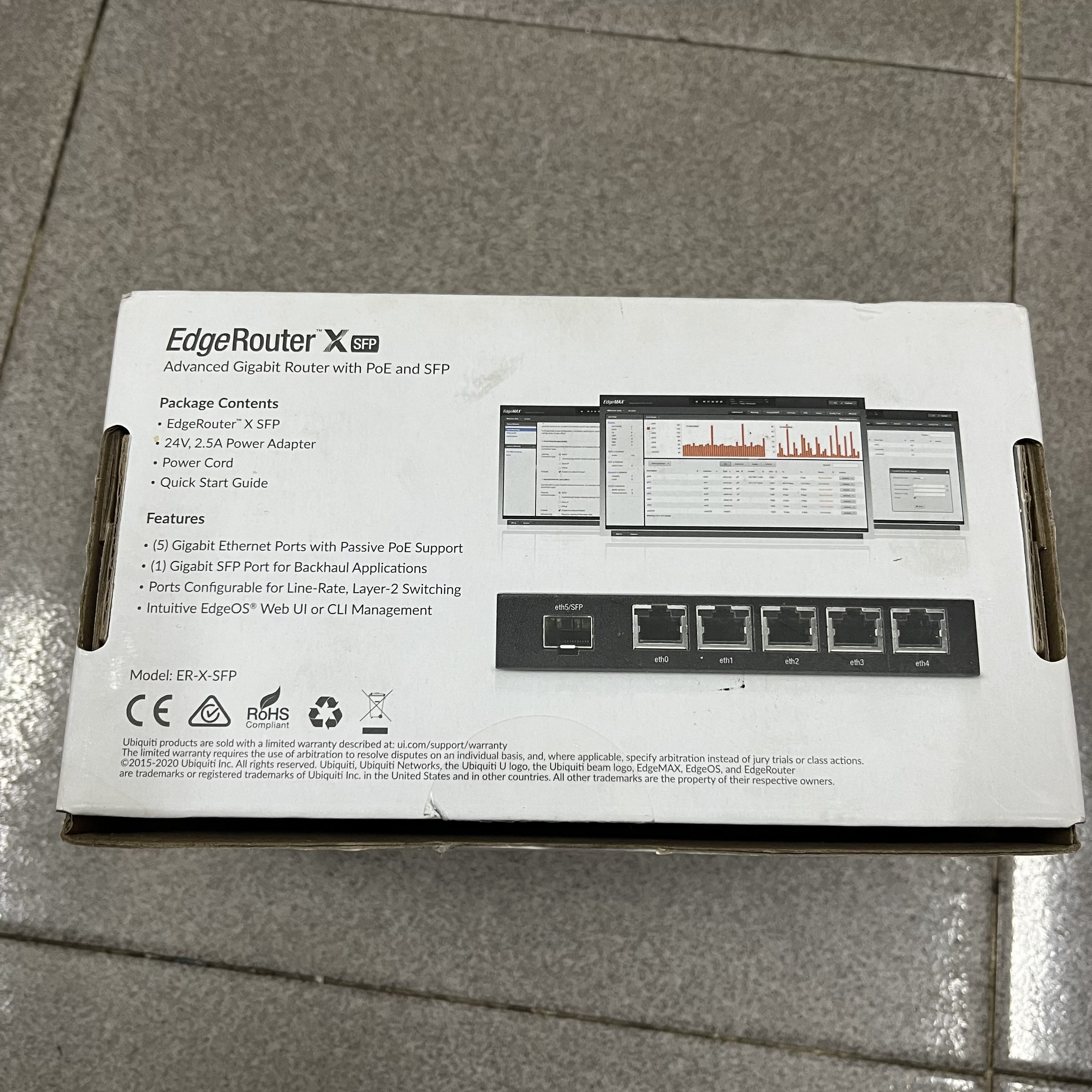 Router cân bằng tải Ubiquiti EdgeRouter X SFP fullbox mới