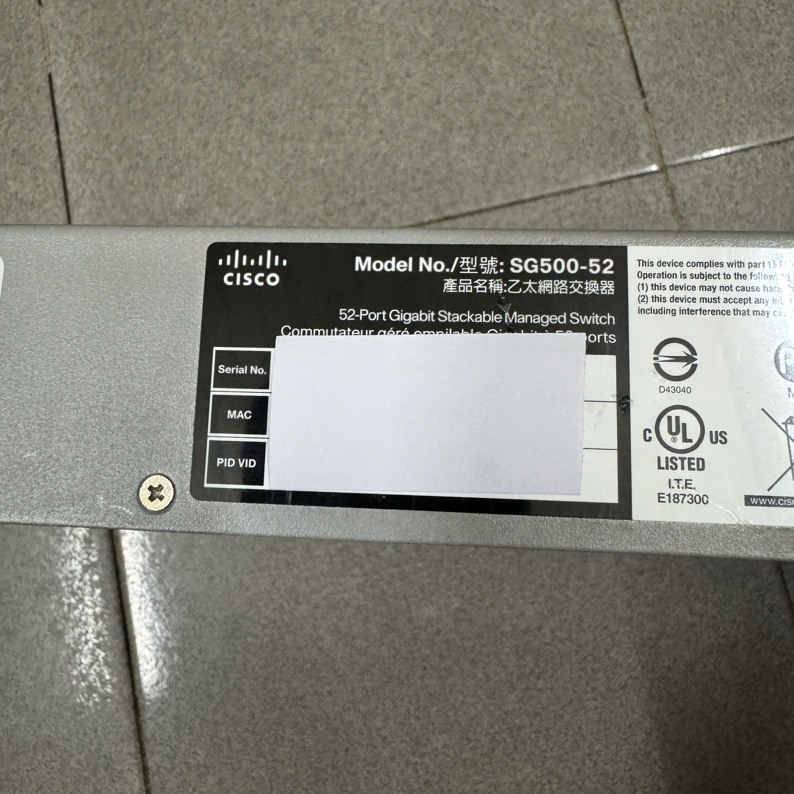 Cisco Small Business SG500-52 52-port Gigabit Stackable Managed Switch đẹp