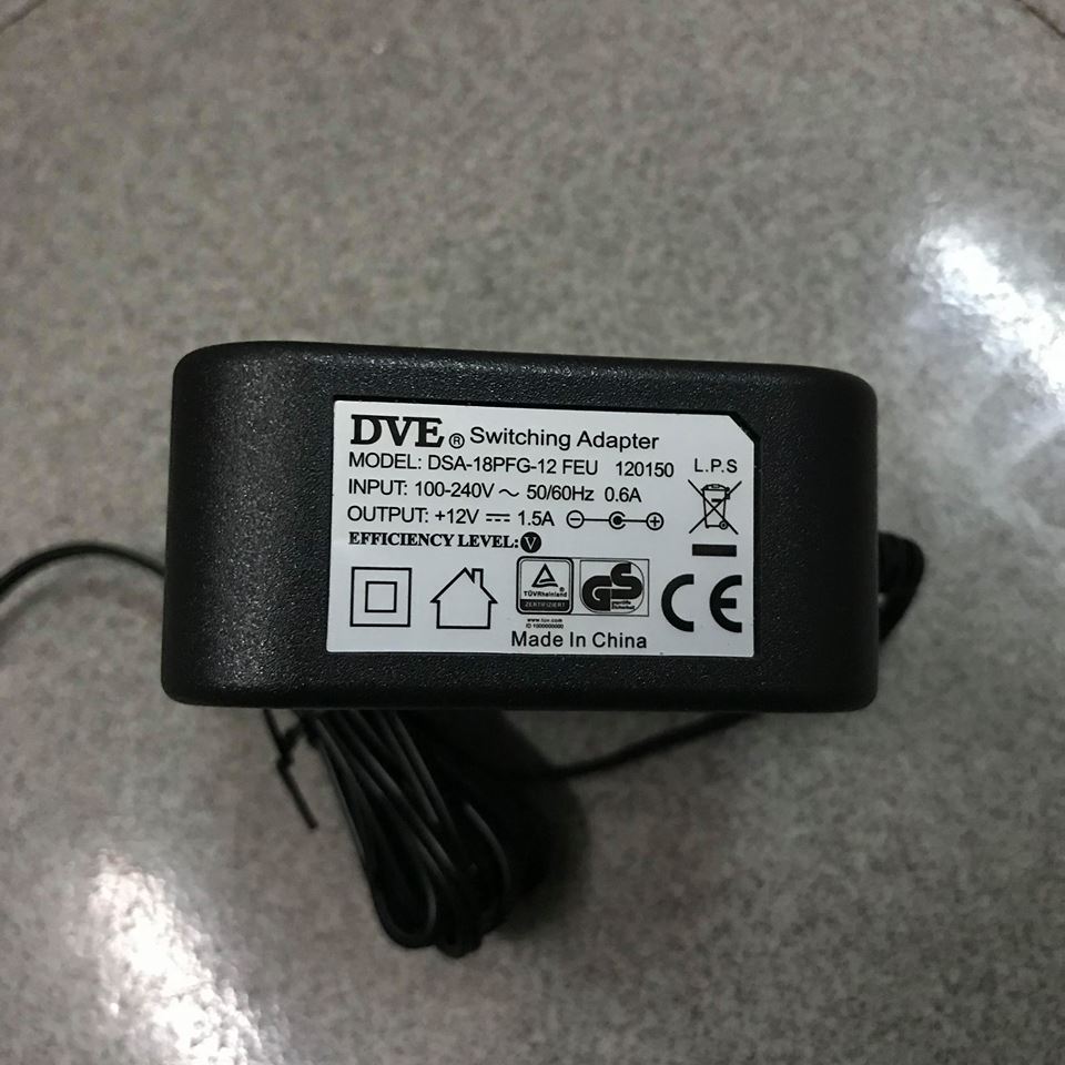 Nguồn DVE 12V - 1.5A chính hãng